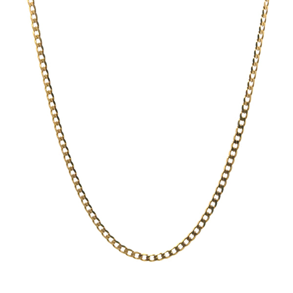 10K Yellow Gold Flat Curb Link Chain