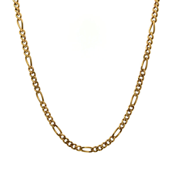 18K Flat Figaro Link Chain