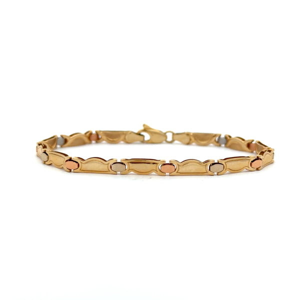 14K Tri-Colour Gold Bracelet