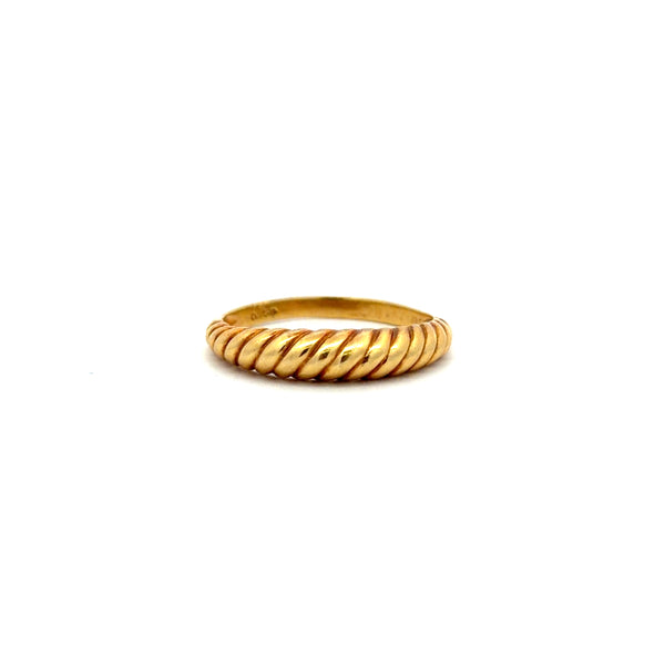 18K Yellow Gold Domed Style Ring