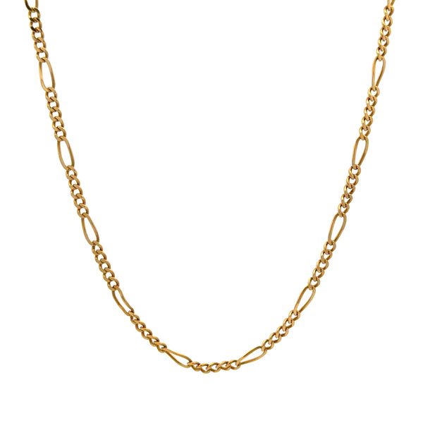 18K Yellow Gold Figaro Link Chain