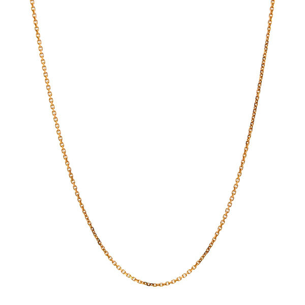 18K Yellow Gold Cable Link Chain