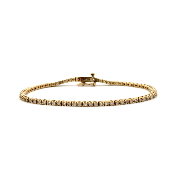 14K Ladies Diamond Tennis Bracelet