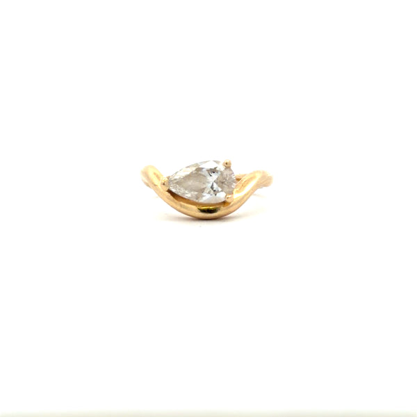 14K Gold Ladies Diamond Solitaire Ring