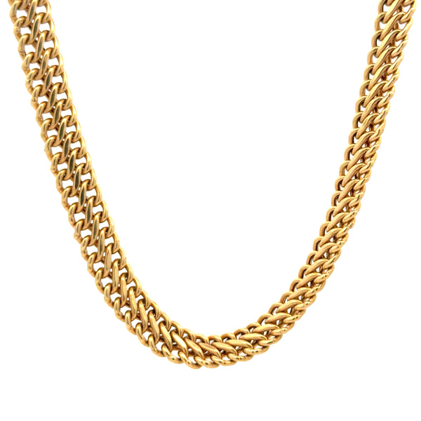 18K Gold Puffed Hollow Chain