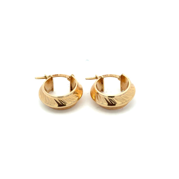 14K Ladies Huggy Earrings