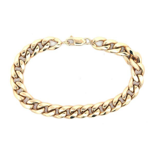 14K Hollow Cuban Link Bracelet