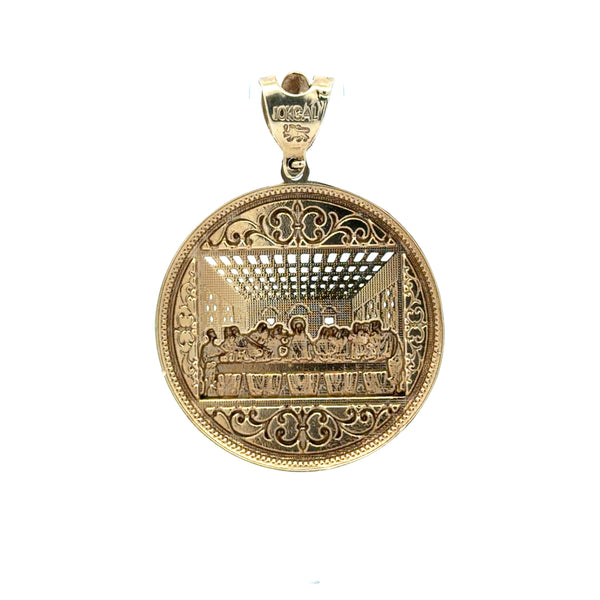 10K Yellow Gold "The Last Supper" Pendant