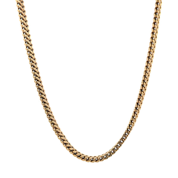 10K Yellow Gold Square Franco Link Chain